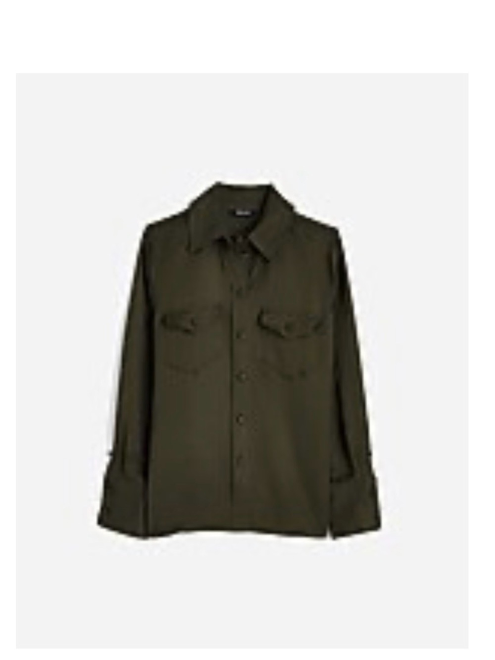 Madewell Olive Green Button-Front Shirt